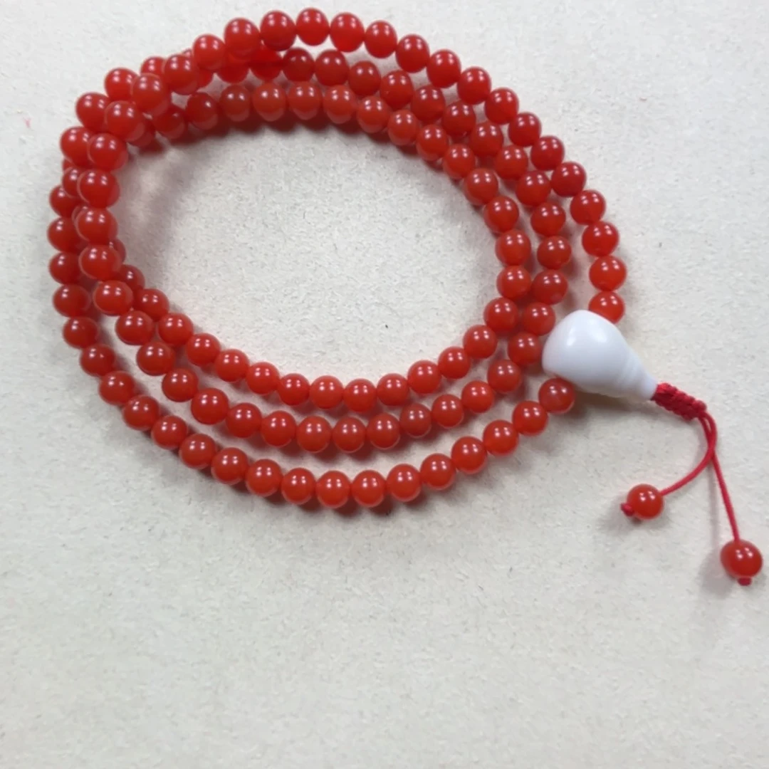 未镶嵌柿子红5➕多圈南红玛瑙