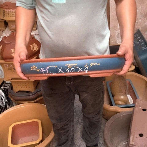 紫砂花盆手工艺品