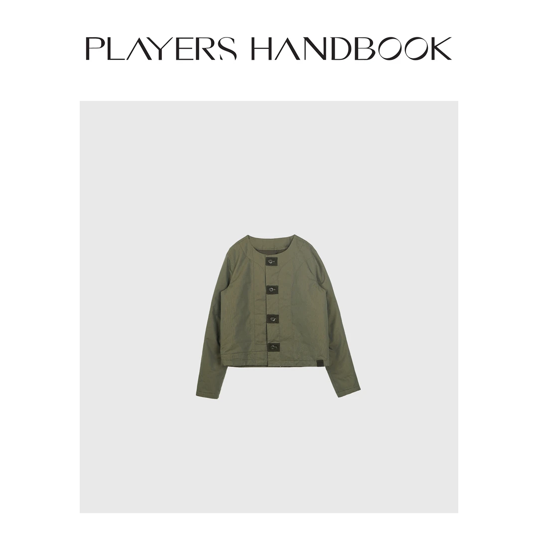 Players Handbook《米兰假日》小众设计A版无领轻薄棉衣外套 PH1676
