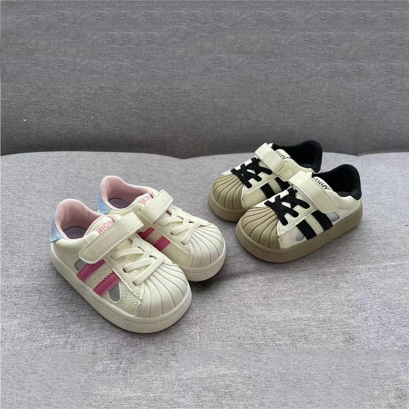 ABC小童运动鞋2025春秋新款女童贝壳小白鞋男童鞋子透气低帮板鞋