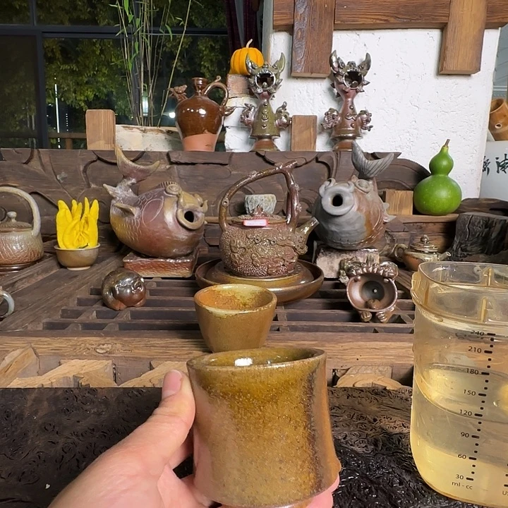 杯崔家龙窑高温柴烧110cc