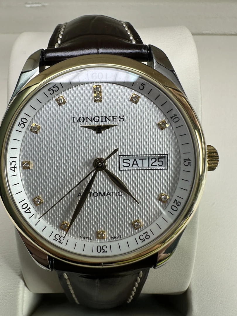 99新 Longines/浪琴 L2.755.5.77.7双日历原镶钻/38.5表径后配扣