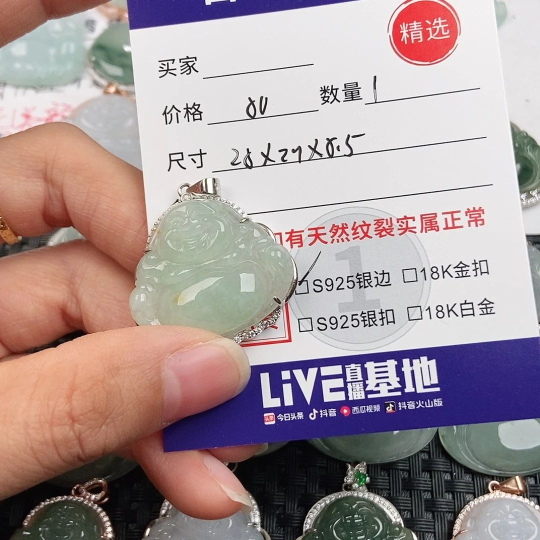翡翠银S925镶嵌颈饰