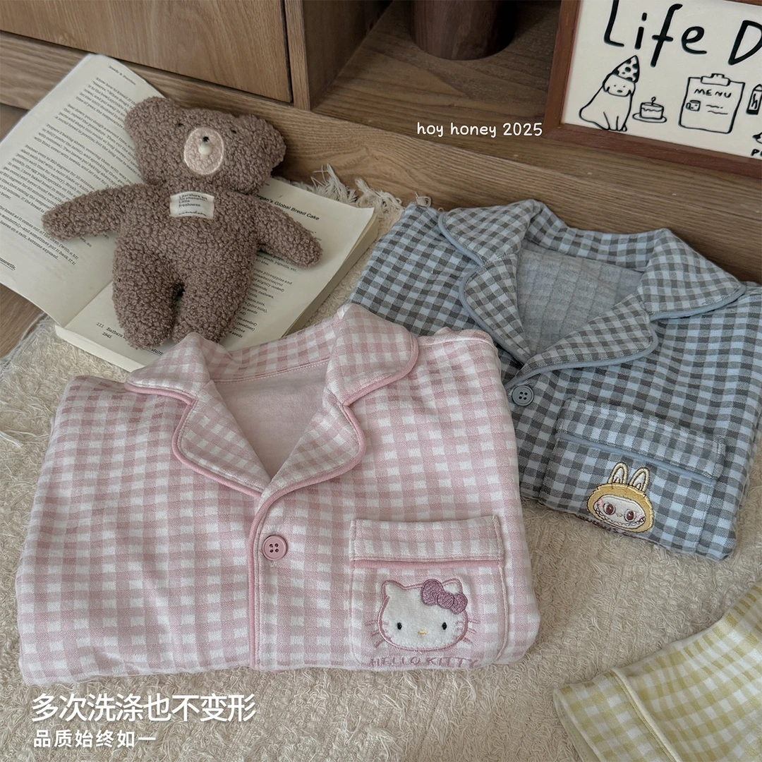 【嘿甜心】儿童春秋可爱卡通居家德绒家居服套装-83182