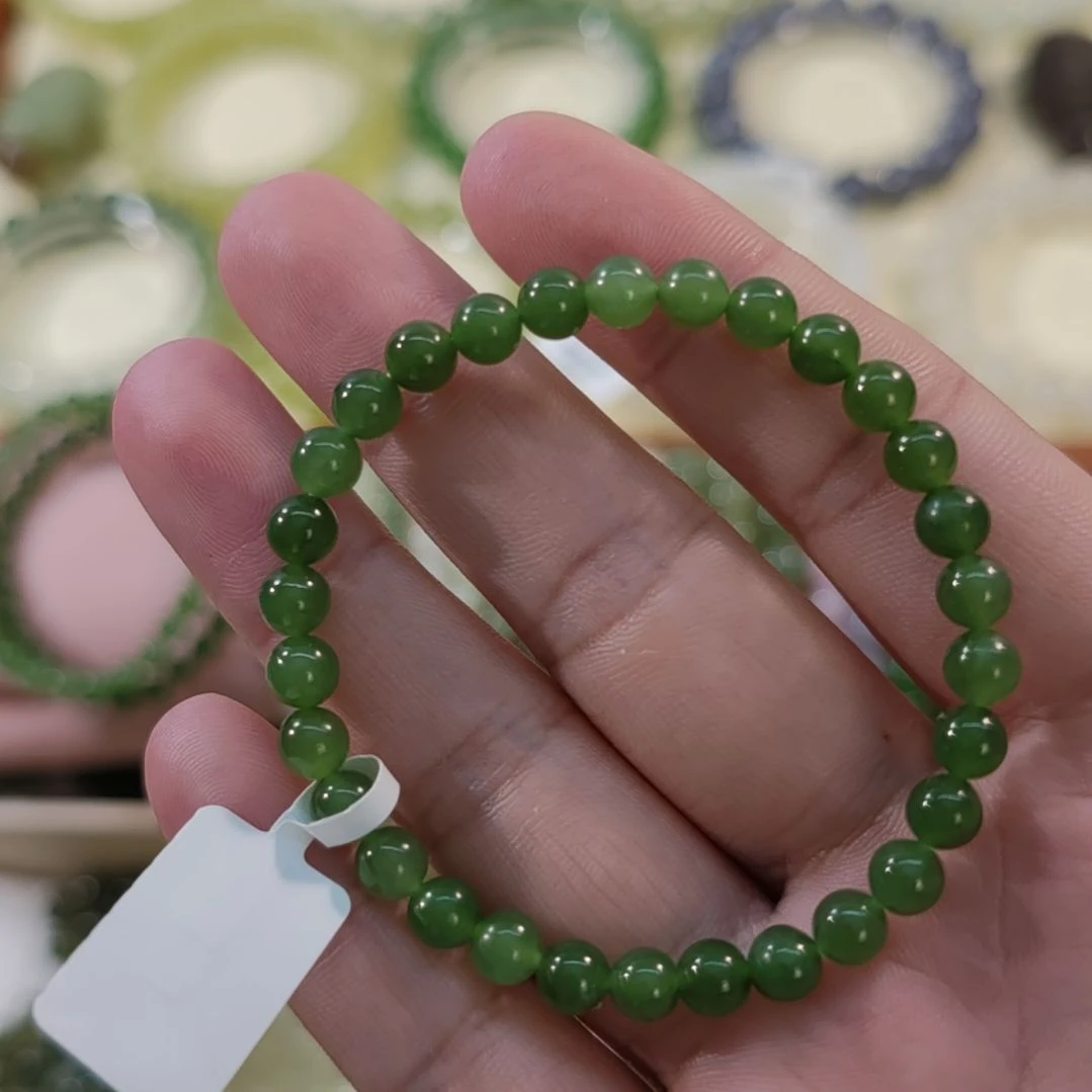 手串未镶嵌和田玉卡6特价碧玉手串×1
