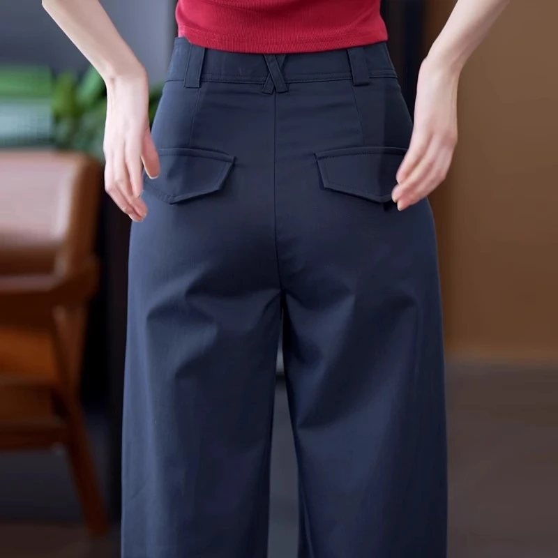 阔腿裤女秋冬爆款2025新款高腰垂感宽松休闲西装裤天丝棉直筒长裤