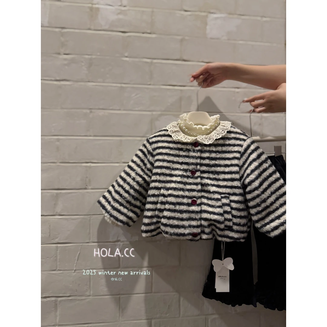 HOLA.CC·25冬~条纹毛毛外套6655（童装汉服）