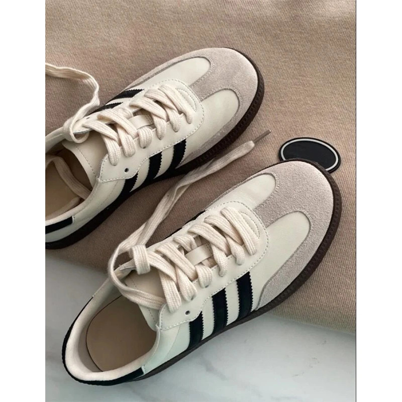 平底德训鞋女百搭小白鞋休闲板鞋阿甘鞋女新款2025春季运动鞋复古