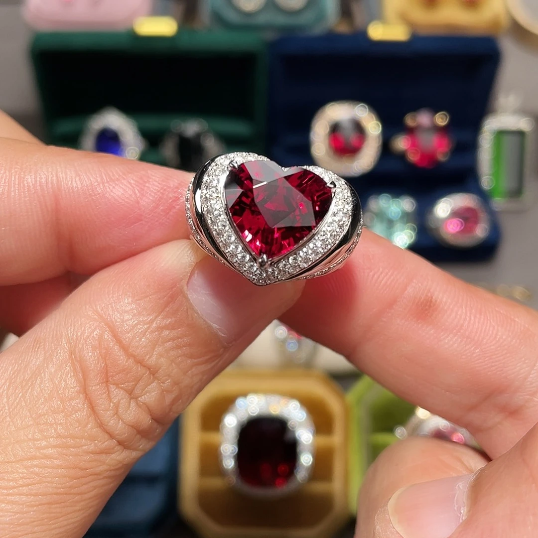 碧玺戒指18K金镶嵌5.38ct