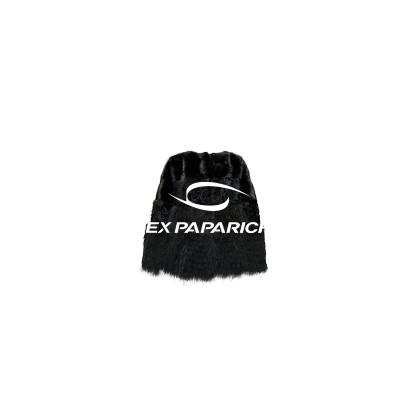 EXPAPARICH  重磅奢华拼接皮草外套