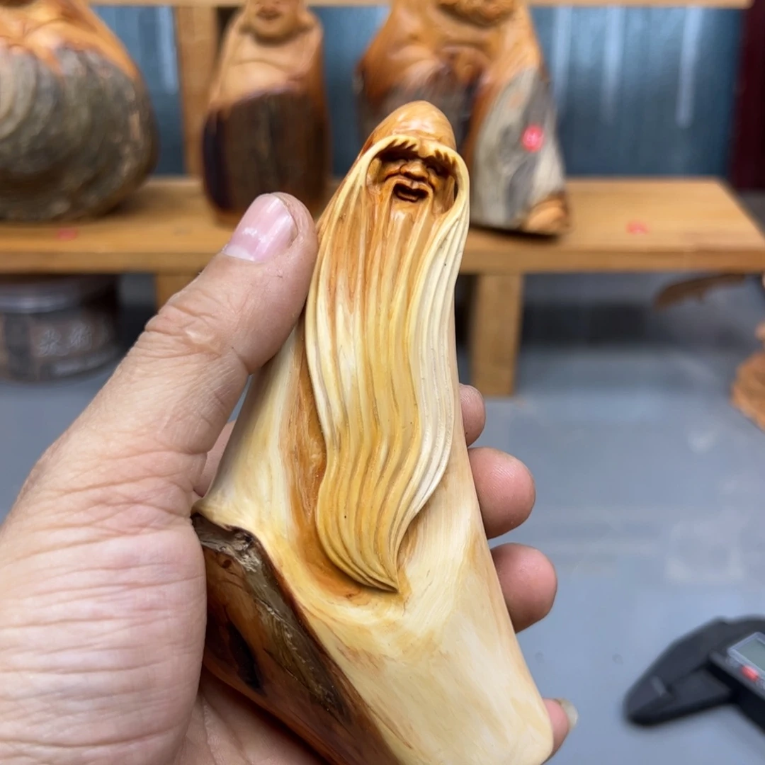 明***明木崖柏木摆件手把件