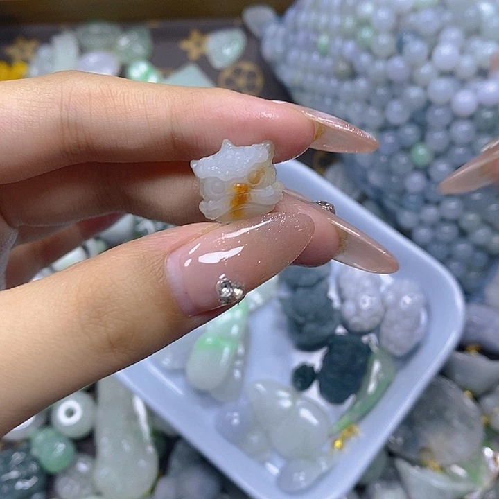 翡翠散珠天然缅甸翡翠A货