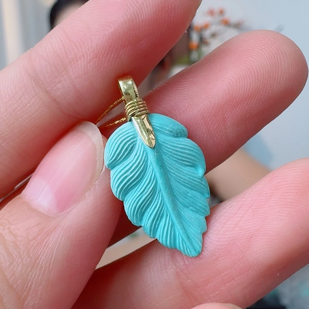 18K金镶嵌绿松石珠宝奇石