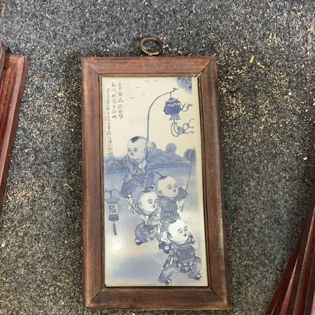 瓷片28*16*1景德镇瓷板画柴窑烧制