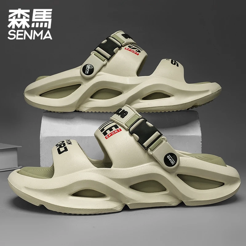 SENMA/森马拖鞋男夏季外穿防滑踩屎感软底凉鞋男士开车两用沙滩鞋