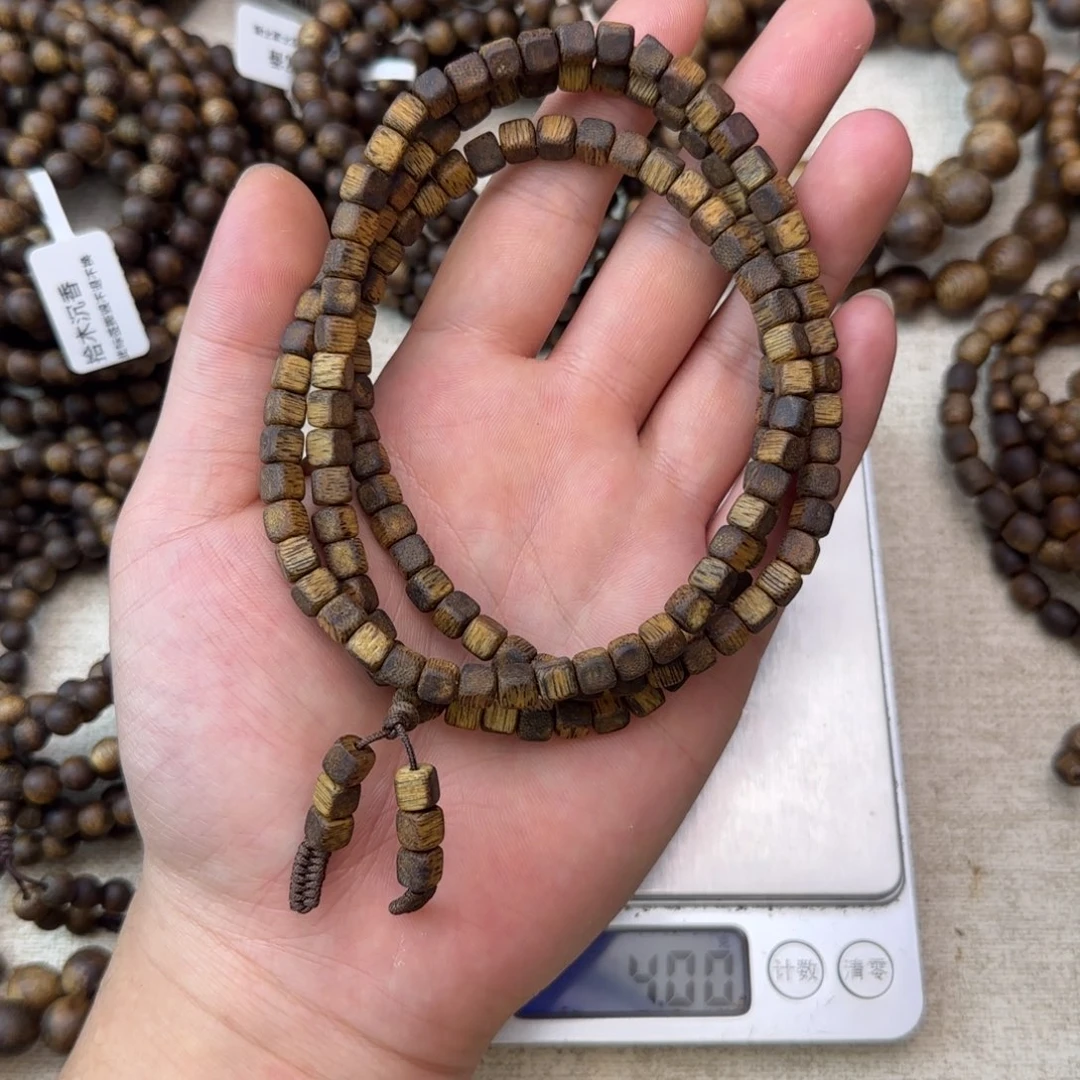 沉香沉香碎屑+5mm方珠多圈