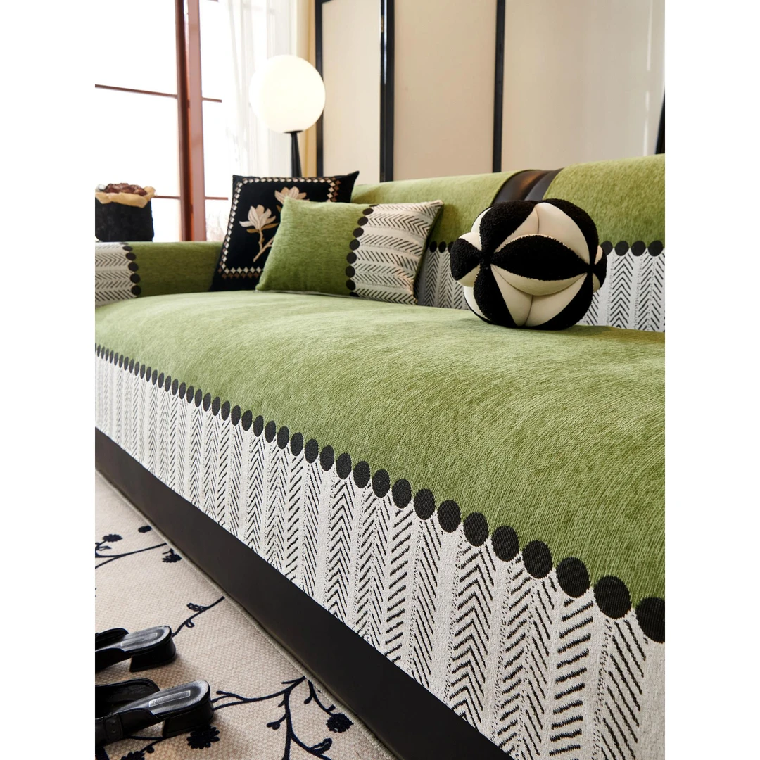 德国四季通用沙发垫雪尼尔轻奢高级感防滑坐垫子皮沙发盖布巾2025