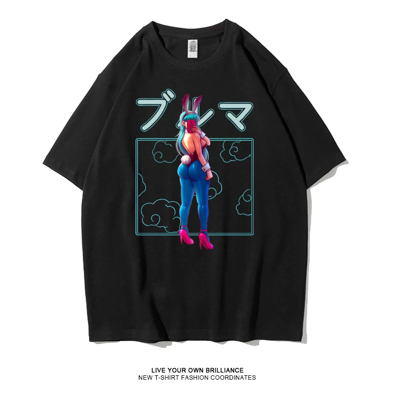 七龙珠悟空布尔玛卡通动漫短袖T恤男款夏季宽松纯棉半袖休闲