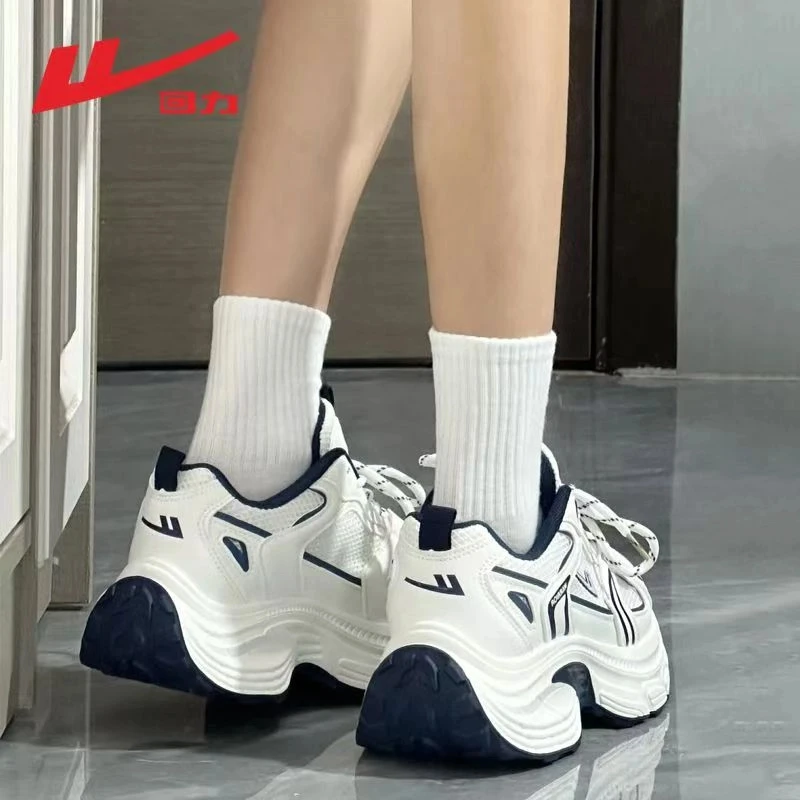 回力男女同款老爹鞋2025秋冬爆款保暖二棉鞋情侣鞋厚底百搭小白鞋