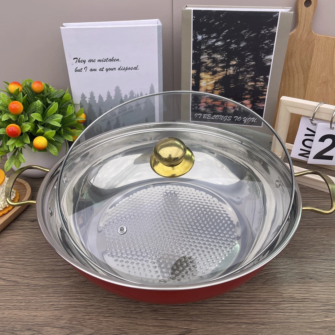 【带盖】苏牌三金加大双耳不沾火锅家用厨房必备轻奢现代【汤家限定】