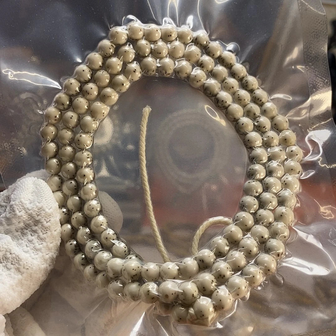 星月菩提吊坠7圆双留白青花料