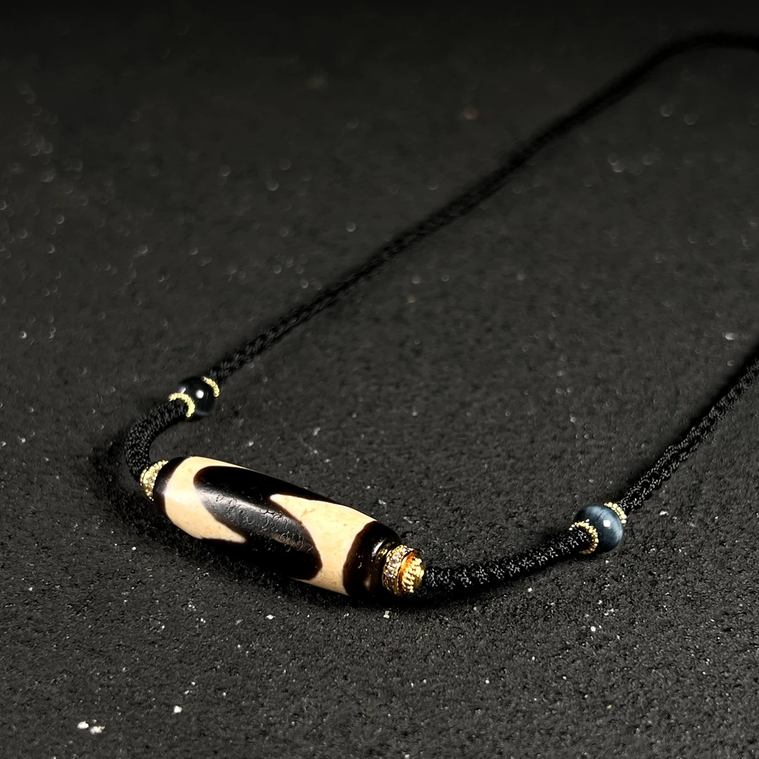 台珠 上肯 牙牙 40尺 天珠项链 天珠锁骨链 玛瑙项链