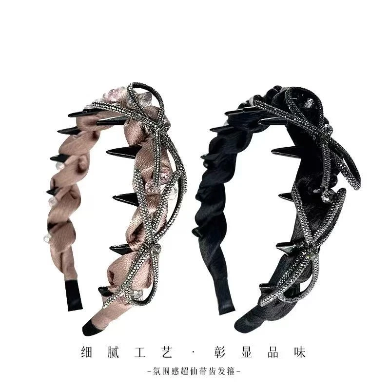F110【梦幻联动】苏木子重工蝴蝶结带齿细女高级感时尚洋气头箍