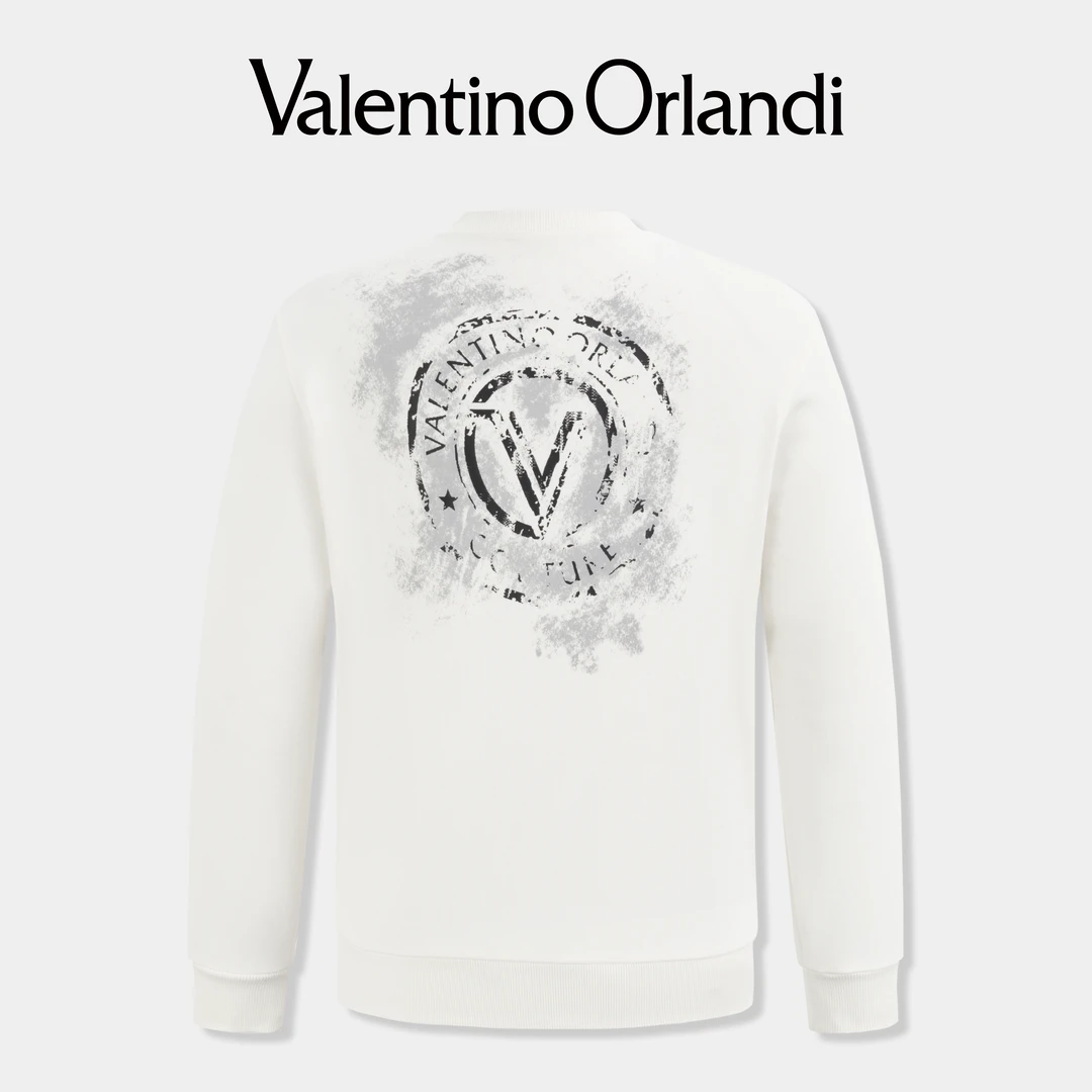 Valentino orlandi男士秋冬B版时尚百搭后背印花长袖圆领套头卫衣
