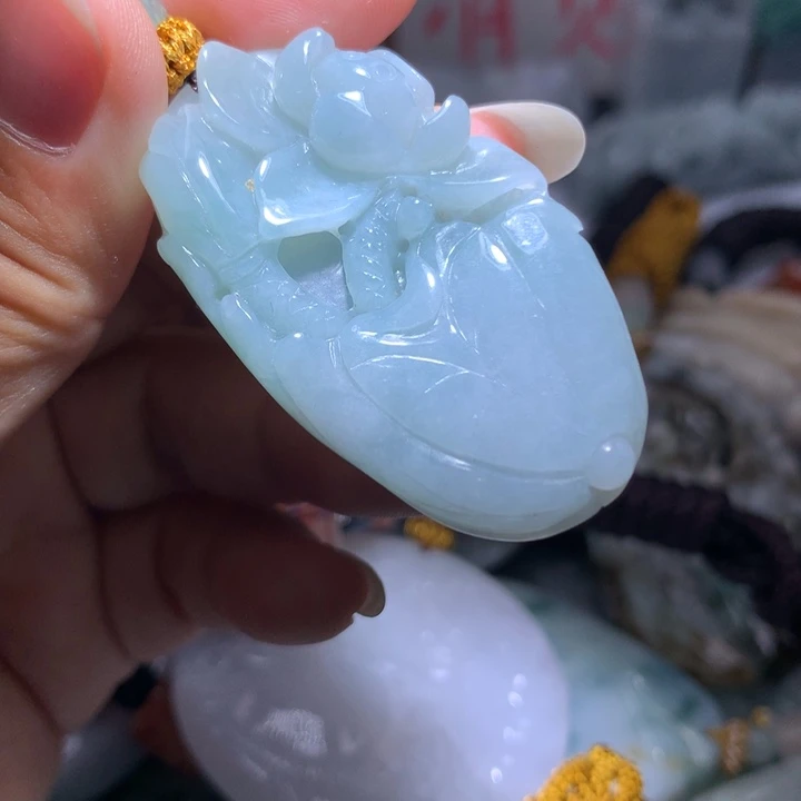 翡翠未镶嵌颈饰保真天然A货翡翠