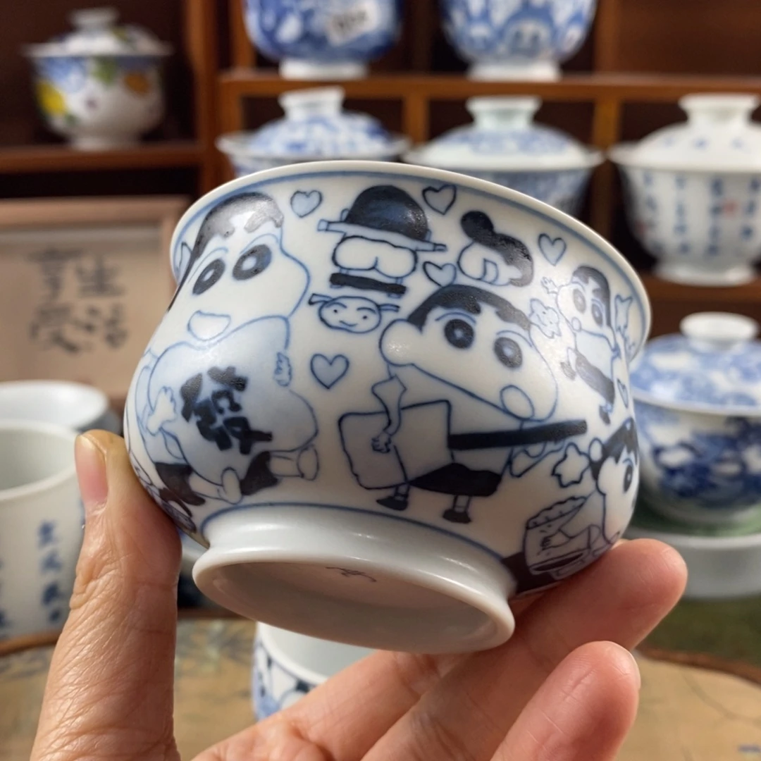 流****瓷片景德镇陶瓷手绘茶器143