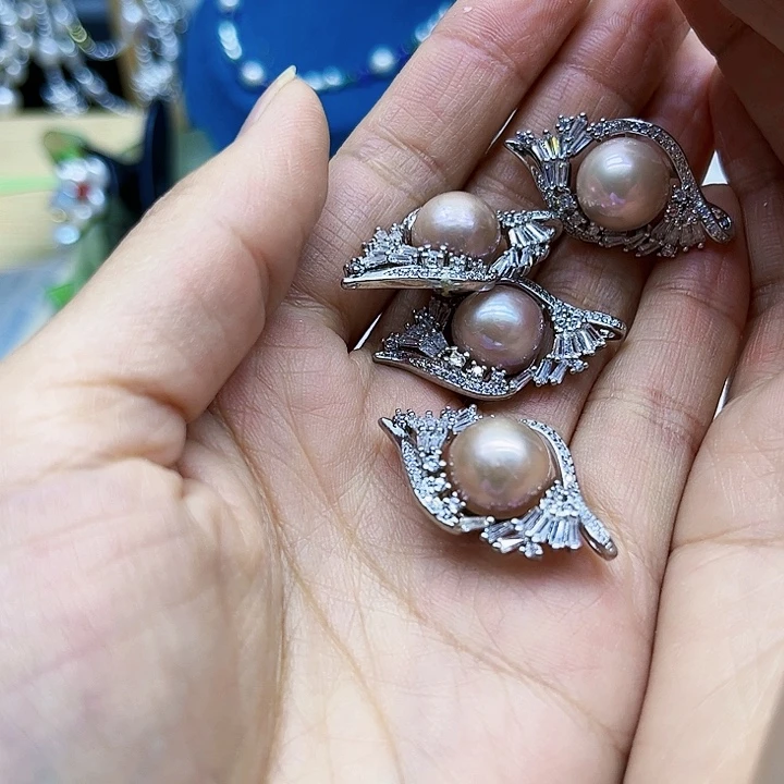 淡水珍珠颈饰银S925镶嵌