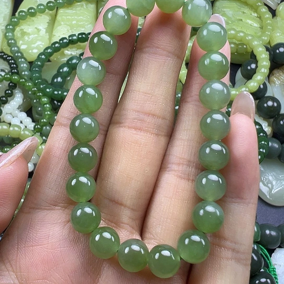 和田玉未镶嵌吊坠(不含链)猫眼碧玉