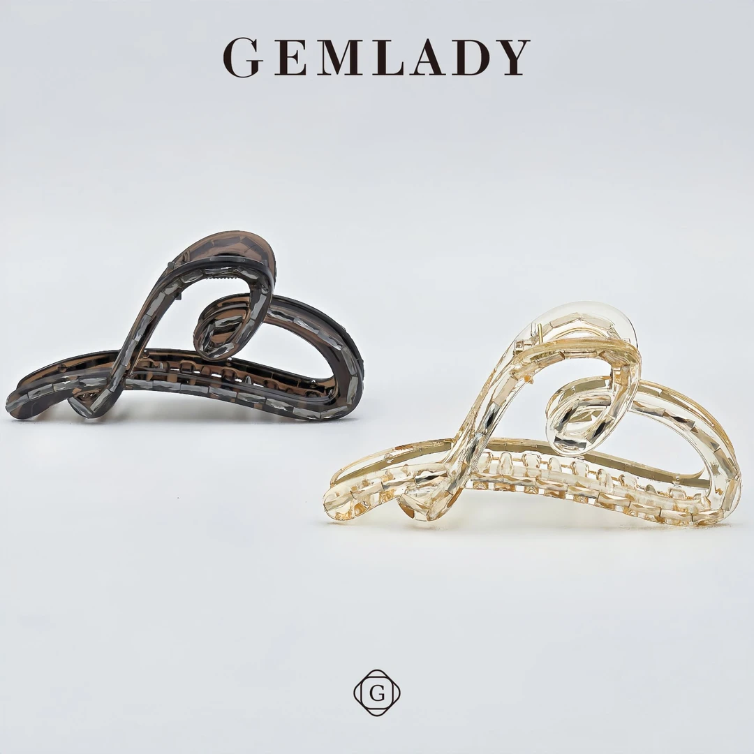 GEMLADY/宝石少女【心动】捷克钻水晶心形盘头发抓夹气质优雅