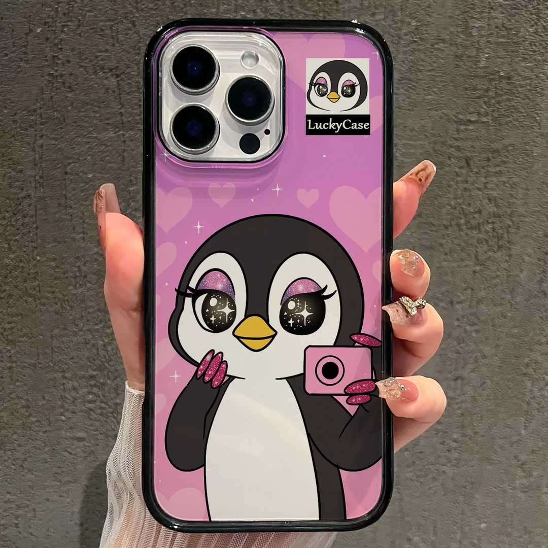 【AI键保护】自拍企鹅适用苹果16promax手机壳iphone15新款14全包