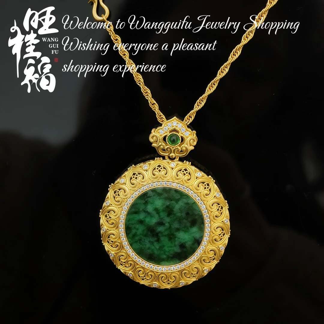 旺桂福传承珠宝足金平安如意无事牌吊坠30.64克 单吊坠不含链