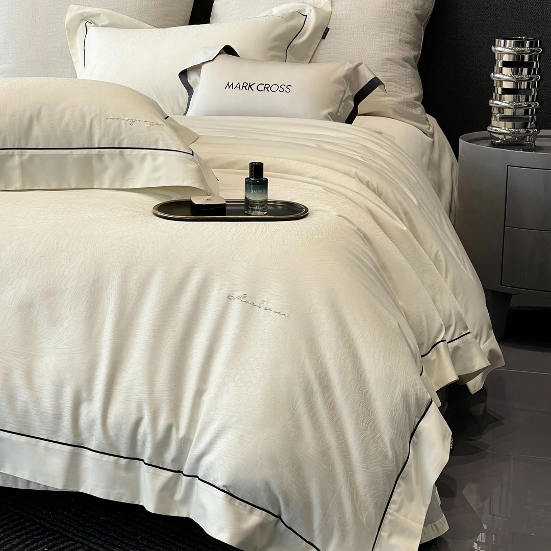 雯妈-MARKCROSS【锡兰风华】高端轻奢全棉长绒棉提花四件套