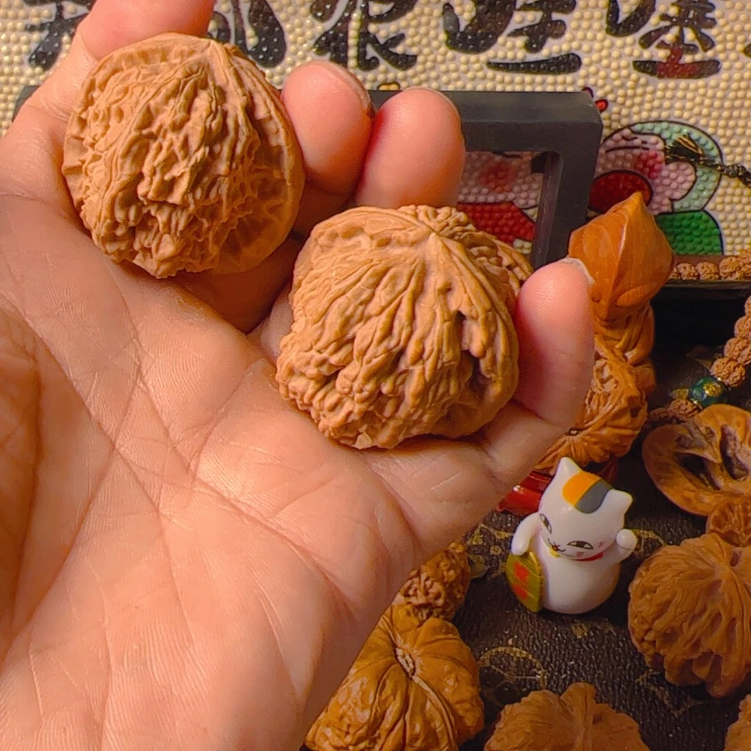 把件文玩核桃球白39