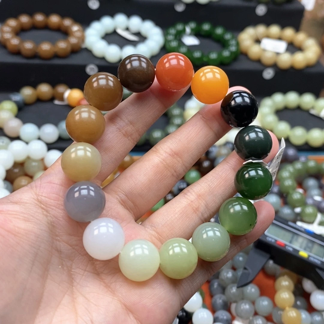 和田玉未镶嵌手串L卡14