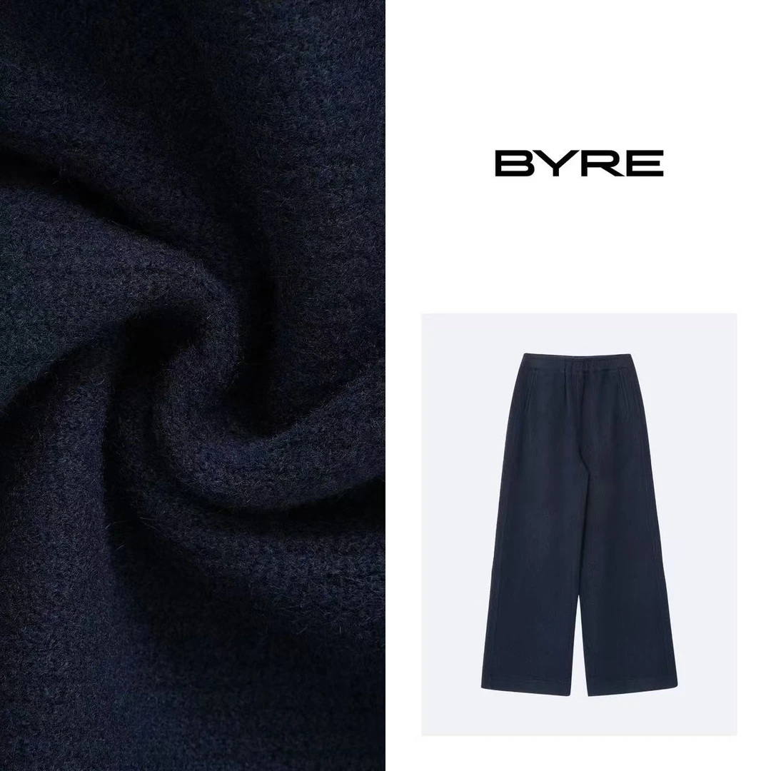 BY911 深蓝色直筒休闲裤【冷水手洗】