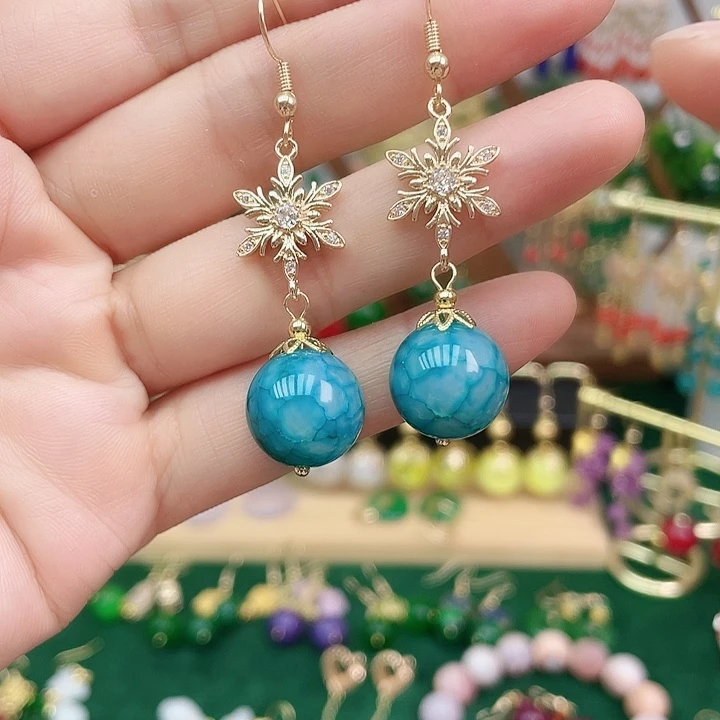 玛瑙/玉髓耳钉合金