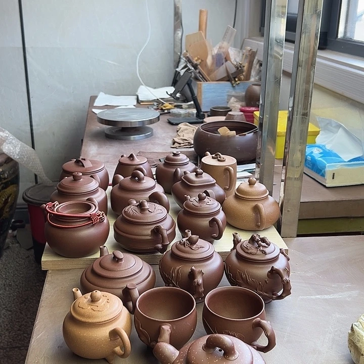 双***语茶壶紫砂黄龙源底槽清半手工制作