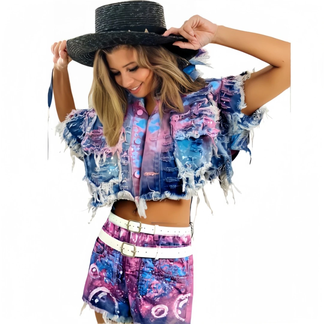 N废土风套装-原创欧版马甲设计师多巴胺潮牌潮百搭潮流时尚复古