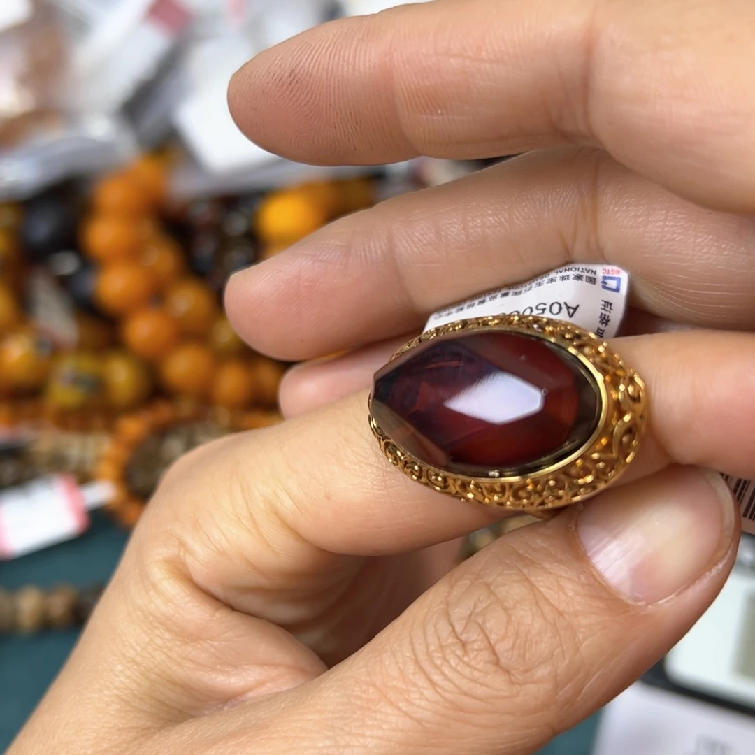 琥珀珠宝奇石银S925镶嵌622