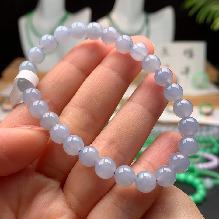 翡翠未镶嵌手链天然缅甸A货翡翠 卡7mm