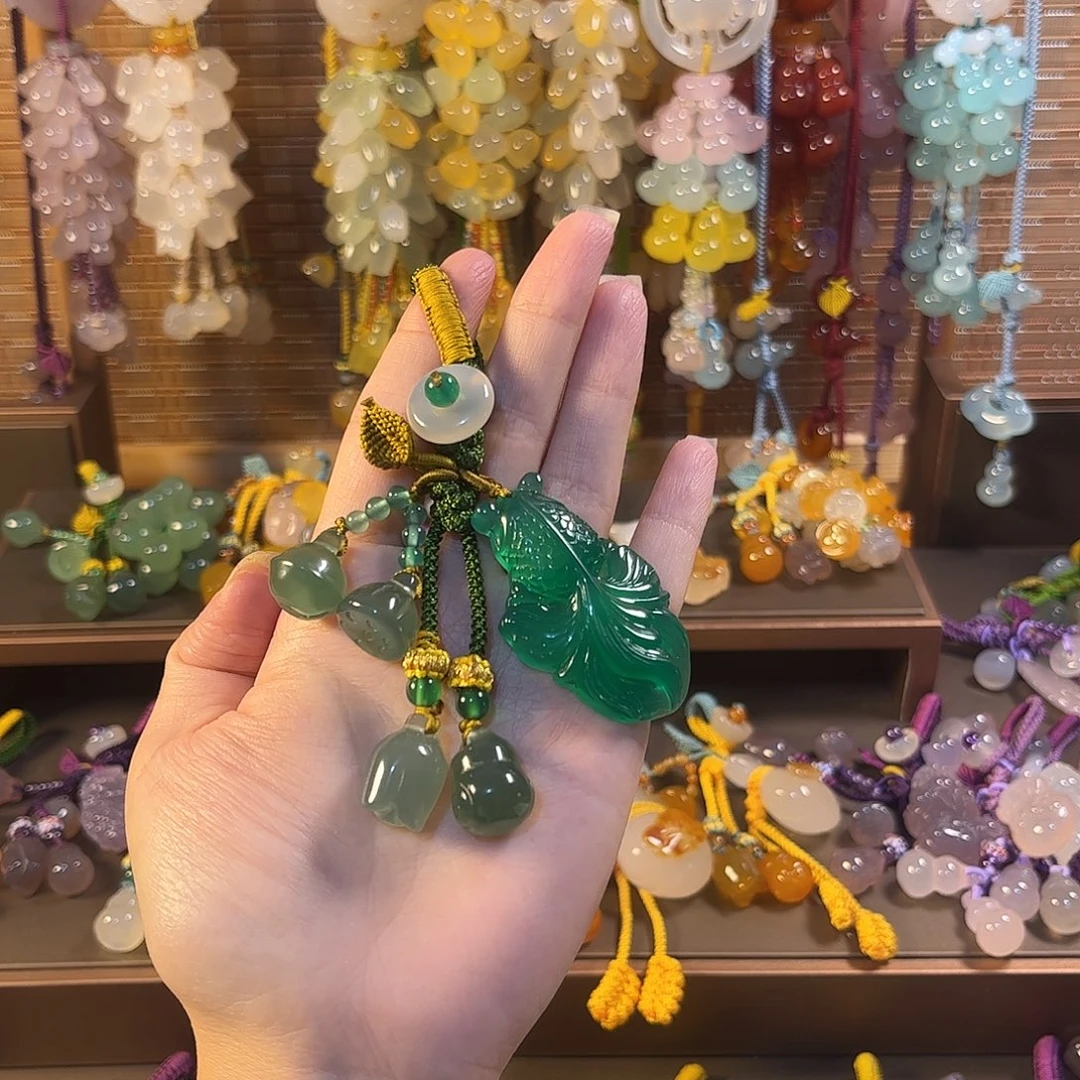 6***6玛瑙/玉髓未镶嵌车挂福利款钥匙扣