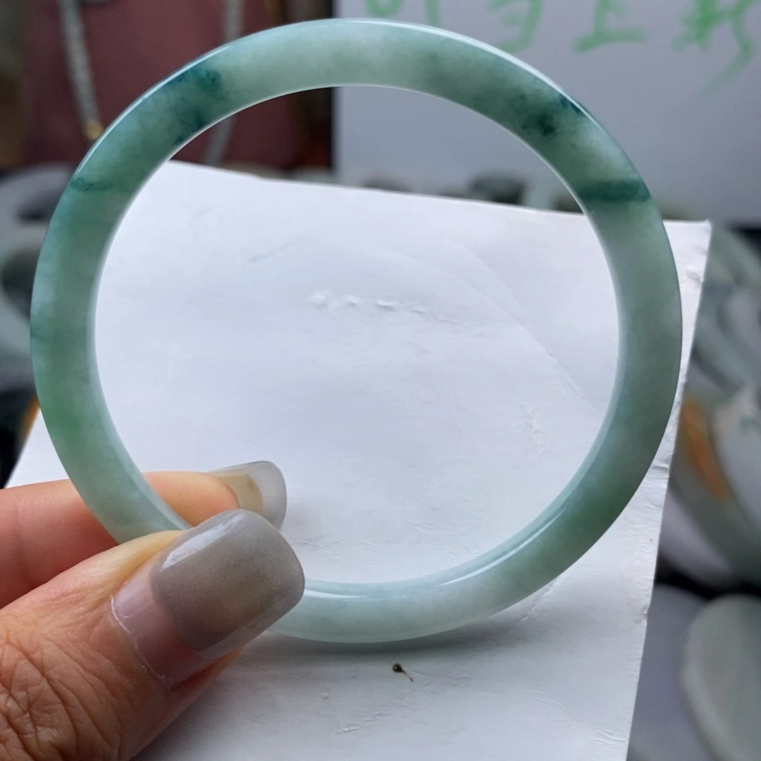 翡翠手镯未镶嵌55叮当方镯