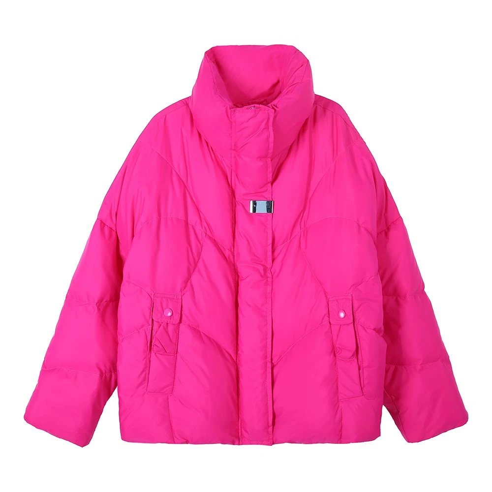 24-989-K63【珀嫚服饰】2025新款时尚潮流亮色系短款羽绒服