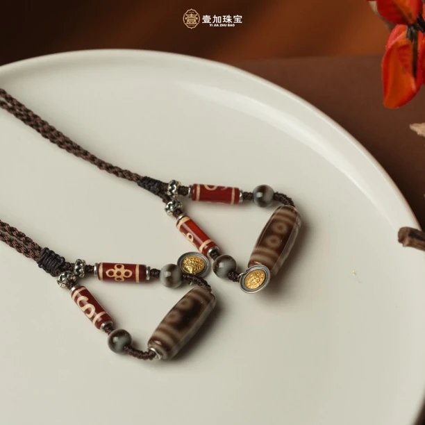 壹加师姐｜手工设计横版五y玛瑙项链多样性发一6439b