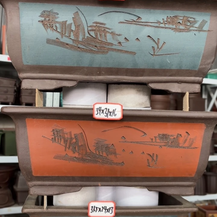 紫砂花盆100-3。