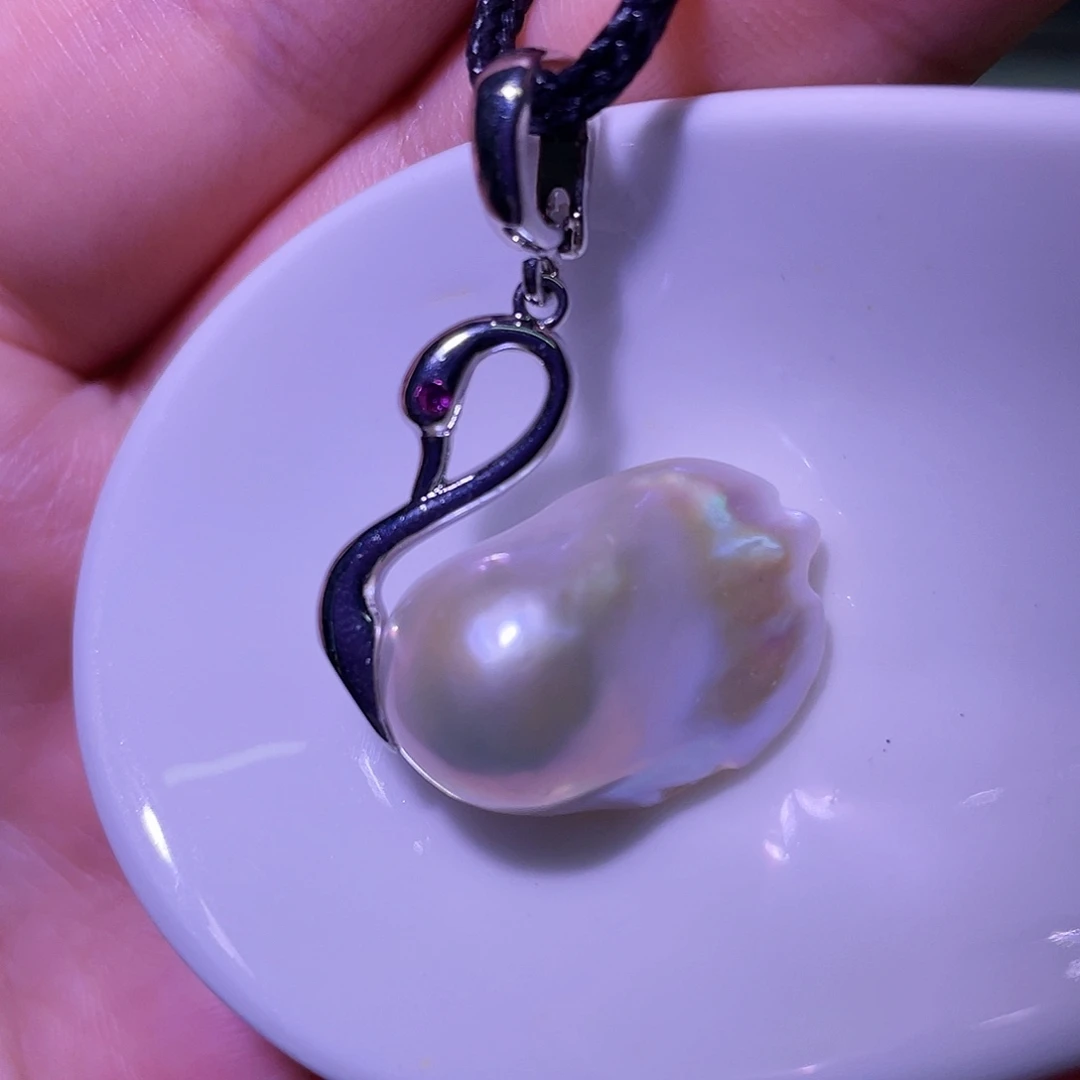 合金淡水珍珠天然淡水珍珠吊坠